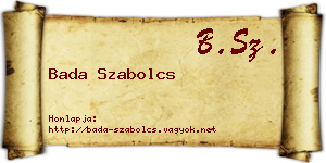 Bada Szabolcs névjegykártya